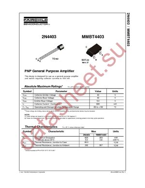 2N4403TFR datasheet  